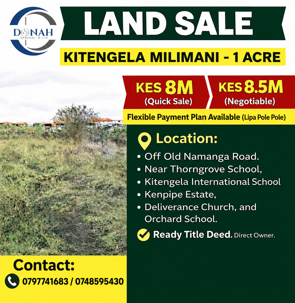 Kitengela Milimani Land